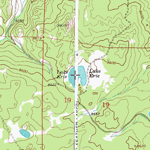 Topographic Map of Lake Erie, CO