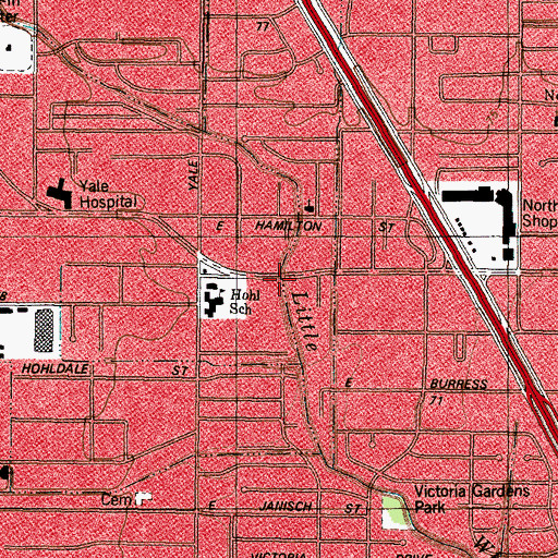 Topographic Map of Holy Bible Way Baptist Church, TX