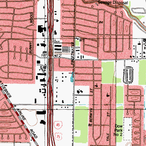 Topographic Map of Holy Trinity Baptist Church, TX