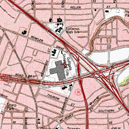 Topographic Map of Hopewell Baptist Temple Church, TX