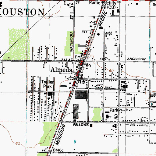Topographic Map of Iglesia Bautista Townwood Church, TX