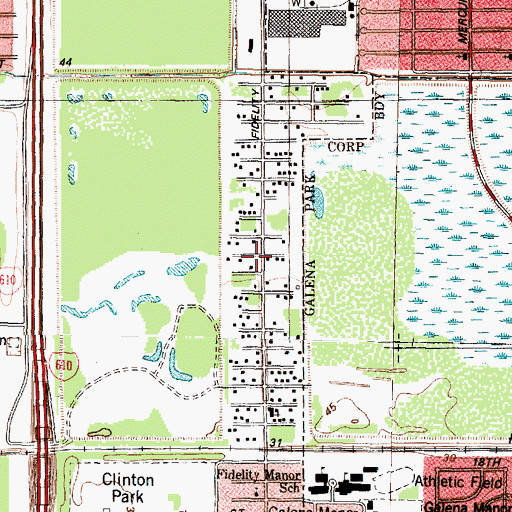 Topographic Map of Jerusalem Baptist Church, TX