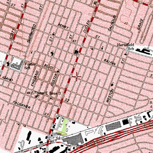 Topographic Map of Joy Missionary Baptist Church, TX