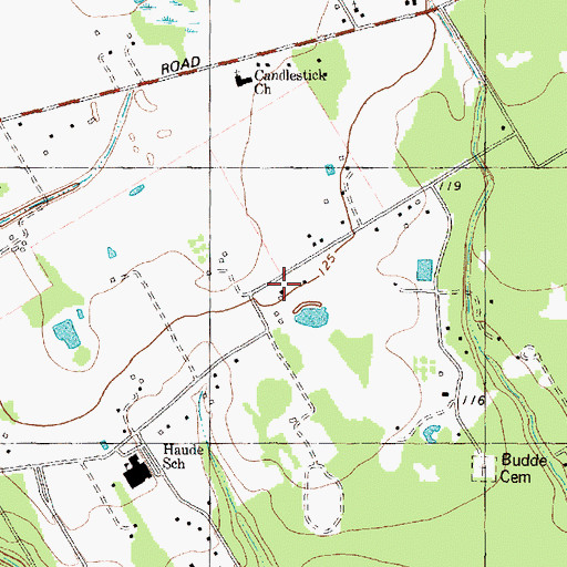 Topographic Map of Klein First Baptist Church, TX