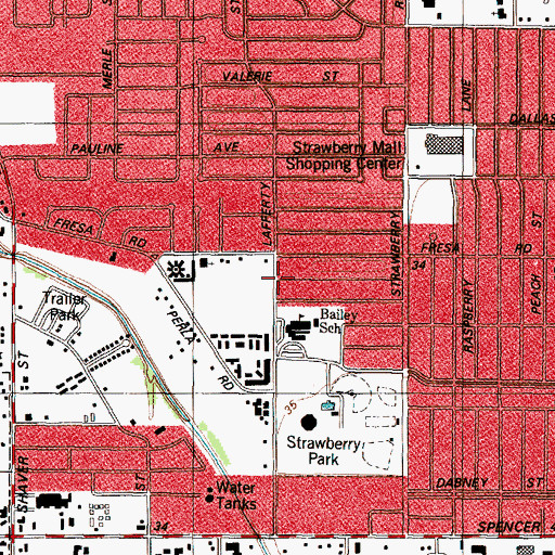 Topographic Map of Lafferty Road Baptist Church, TX