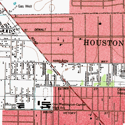 Topographic Map of Greater Saint Luke Missionary Baptist Church, TX