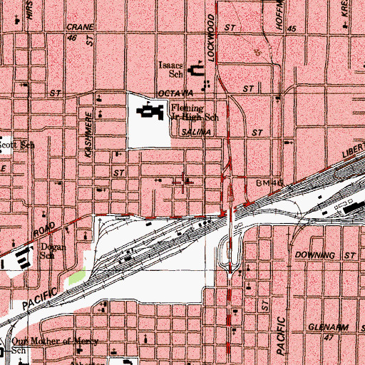 Topographic Map of Greater True Vine Baptist Church, TX