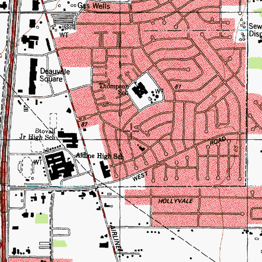 Topographic Map of Greenridge Baptist Church, TX