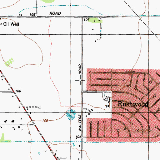 Topographic Map of Greenspoint Baptist Church, TX