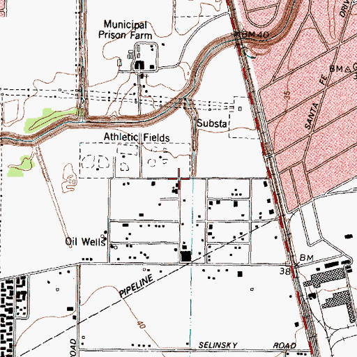 Topographic Map of Harmony Baptist Church, TX