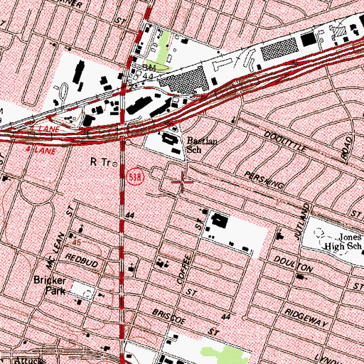 Topographic Map of Greater New Testament Baptist Church, TX
