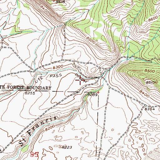 Topographic Map of Ute Pass Ditch, CO
