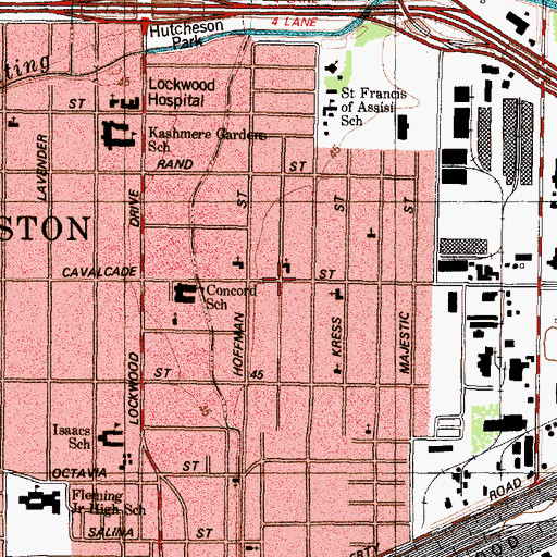 Topographic Map of Good Samaritan Missionary Baptist Church, TX