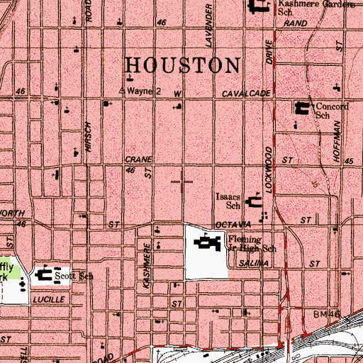 Topographic Map of Gospel Hill Baptist Church, TX
