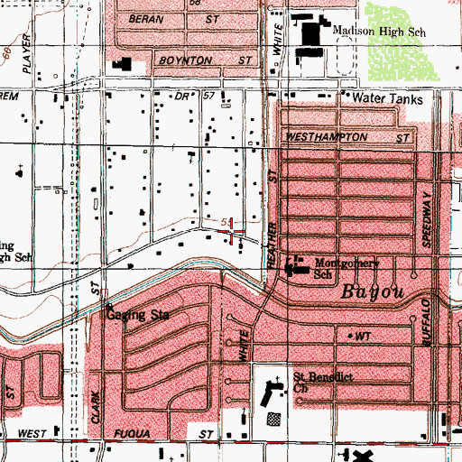 Topographic Map of Gospel Truth Missionary Baptist Church, TX