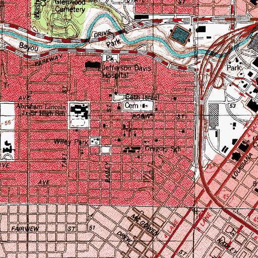 Topographic Map of Friendship Baptist Church, TX