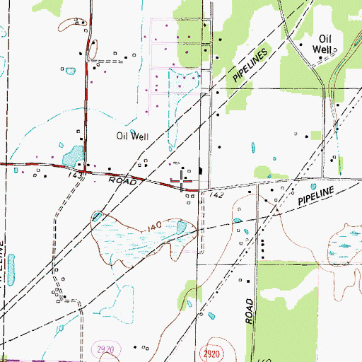 Topographic Map of Faith Temple Baptist Church, TX