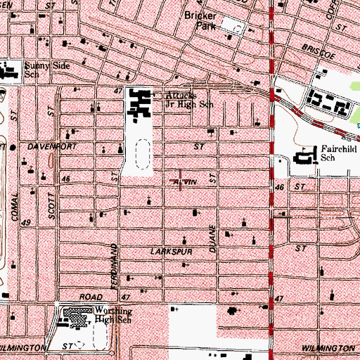 Topographic Map of Fellowship Missionary Baptist Saint Church, TX