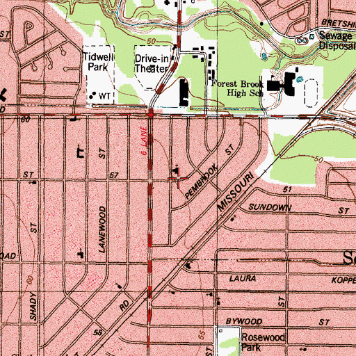 Topographic Map of Firnat Missionary Baptist Church, TX