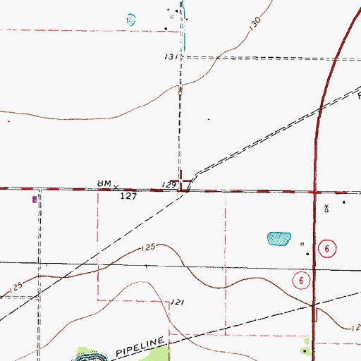 Topographic Map of Brookhollow Baptist Church, TX