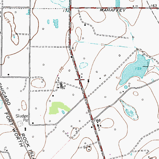 Topographic Map of Calvary Baptist Church Tomball, TX