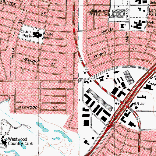 Topographic Map of Calvary Korean Baptist Church of Houston, TX