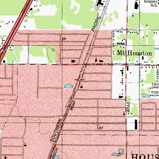 Topographic Map of Calvary Way Missionary Baptist Church, TX
