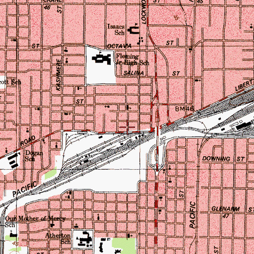 Topographic Map of Charity Baptist Church, TX
