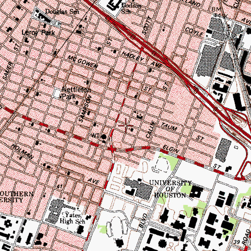 Topographic Map of Chief Cornerstone Baptist Church, TX