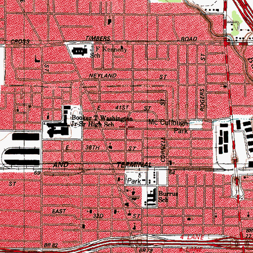 Topographic Map of Christ Missionary Baptist Church, TX