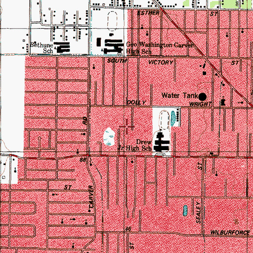 Topographic Map of Christs Way Missionary Baptist Church, TX