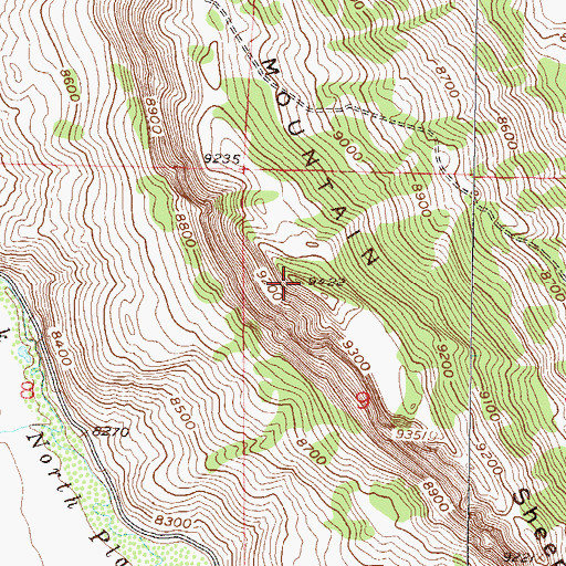 Topographic Map of Sheep Mountain, CO