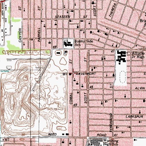 Topographic Map of El Bethel Baptist Church, TX