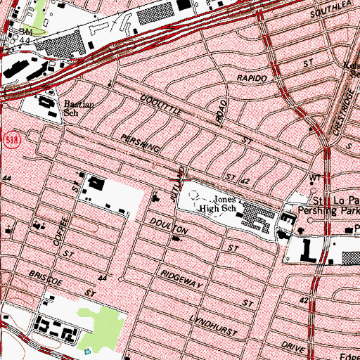 Topographic Map of Brighter Hope Missionary Baptist Church, TX