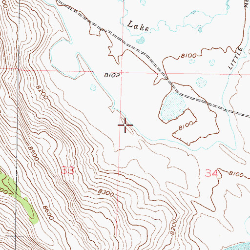 Topographic Map of Little Nellie Ditch, CO