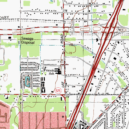 Topographic Map of The Rock Church Assembly of God, TX