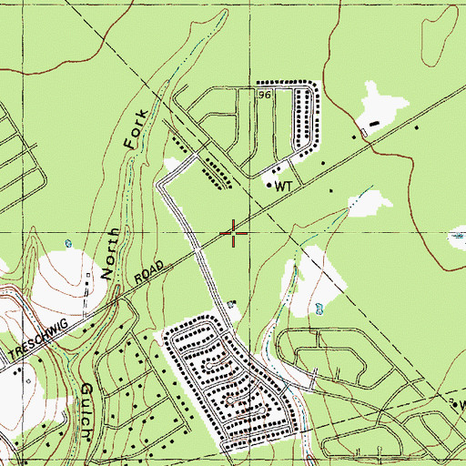 Topographic Map of Springs of Living Water Assembly of God Church, TX