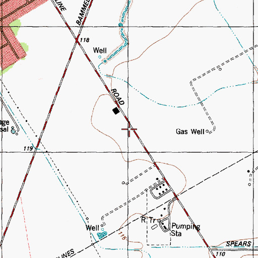 Topographic Map of Above and Beyond Baptist Church, TX