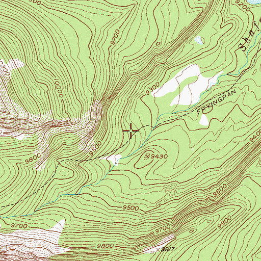 Topographic Map of Fryingpan Trail, CO