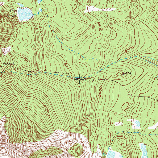 Topographic Map of Ute Pass Trail, CO
