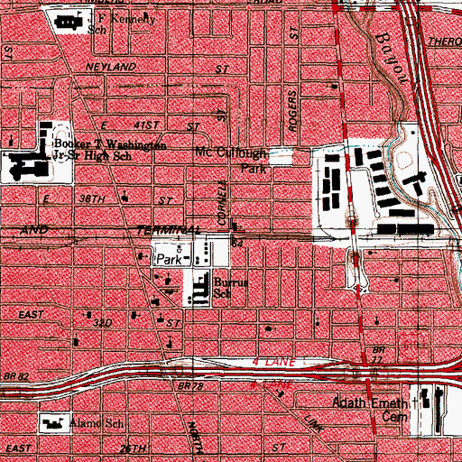 Topographic Map of Bella Vista Missionary Baptist Church, TX