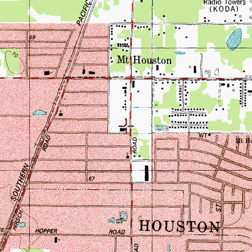 Topographic Map of Berea Missionary Baptist Church, TX