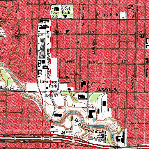 Topographic Map of Bethany Missionary Baptist Church, TX