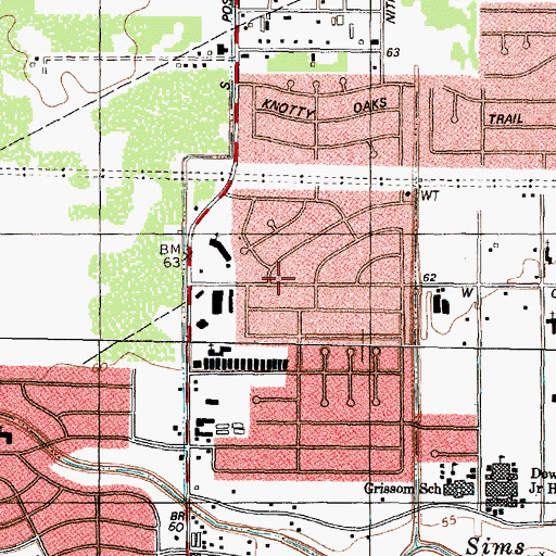 Topographic Map of Living Word Tabernacle Assembly of God Church, TX