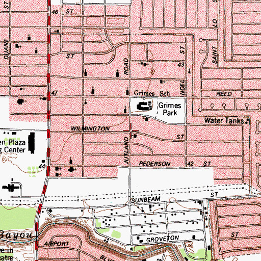 Topographic Map of Bethesda Missionary Baptist Church, TX