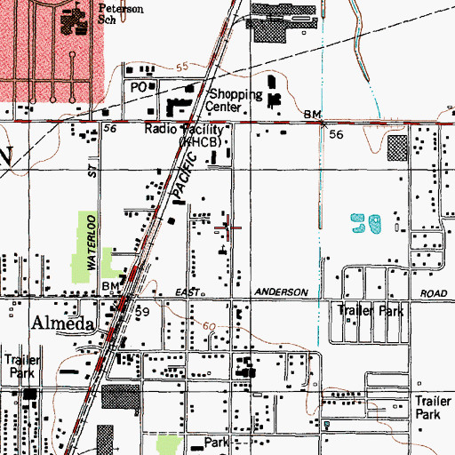 Topographic Map of Saint Thomas Catholic Church, TX