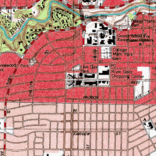 Topographic Map of Fourth Church of Christian Scientist, TX
