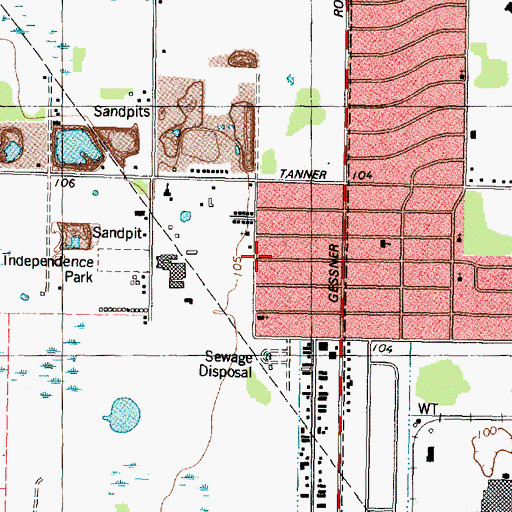 Topographic Map of Carverdale Church of Christ, TX