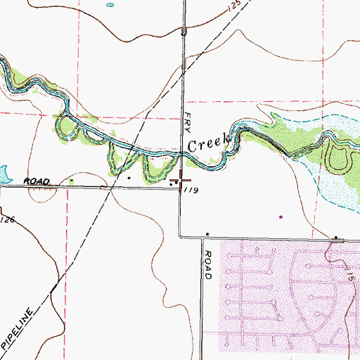 Topographic Map of Church of Christ, TX