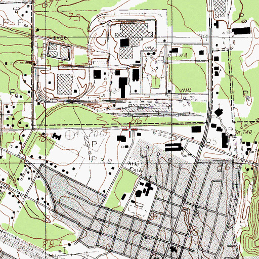 Topographic Map of Saint Mark Catholic Church, TX